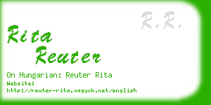 rita reuter business card